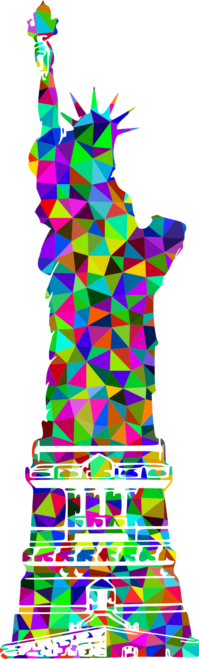 This Free Icons Png Design Of Prismatic Low Poly Statue (688x2276), Png Download