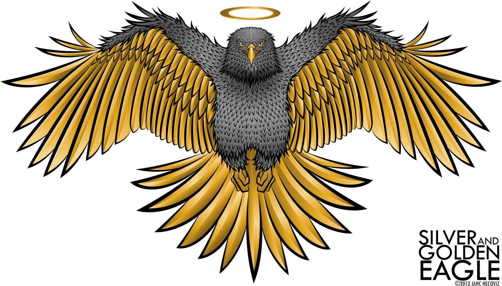 Silver And Golden Eagle By Jahcz On Deviantart Graphic - Red-tailed ...