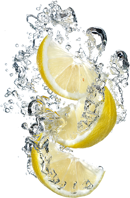 Lemon Fruit Splashing In Water - Lemon (461x700), Png Download