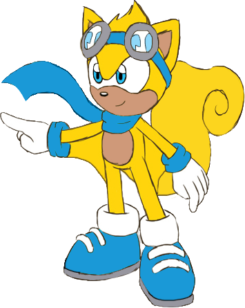 Ray The Flying Squirrel (355x445), Png Download