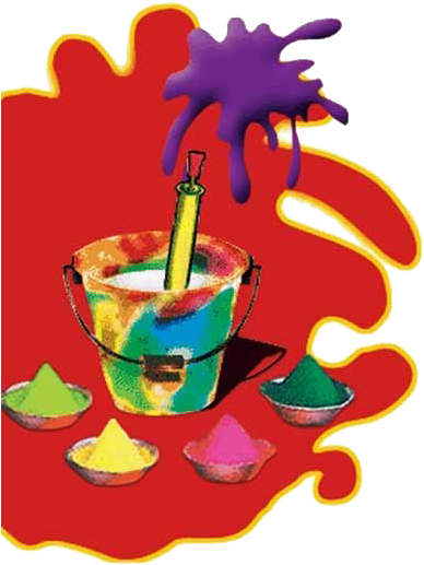 Holi Colours Png, Holi Pichkari Clipart Png, Holi Clipart - Happy Choti Holi Gif (390x523), Png Download