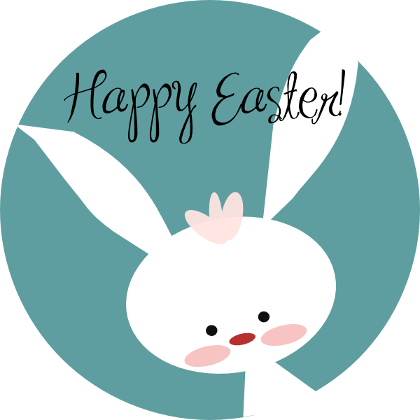 Easter Bunny Happy Easter Clip Art Clipart Free Download - Easter Bunny Happy Easter (600x600), Png Download
