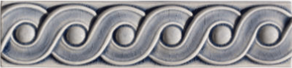 2 3/8" X 8" Spiral Ribbon With Pearls Border (1000x990), Png Download