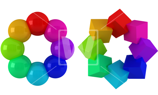 Colorful Shapes Png - Shape (550x366), Png Download