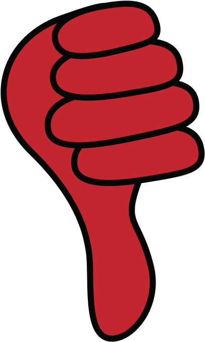 No Thumb Down Png (420x690), Png Download