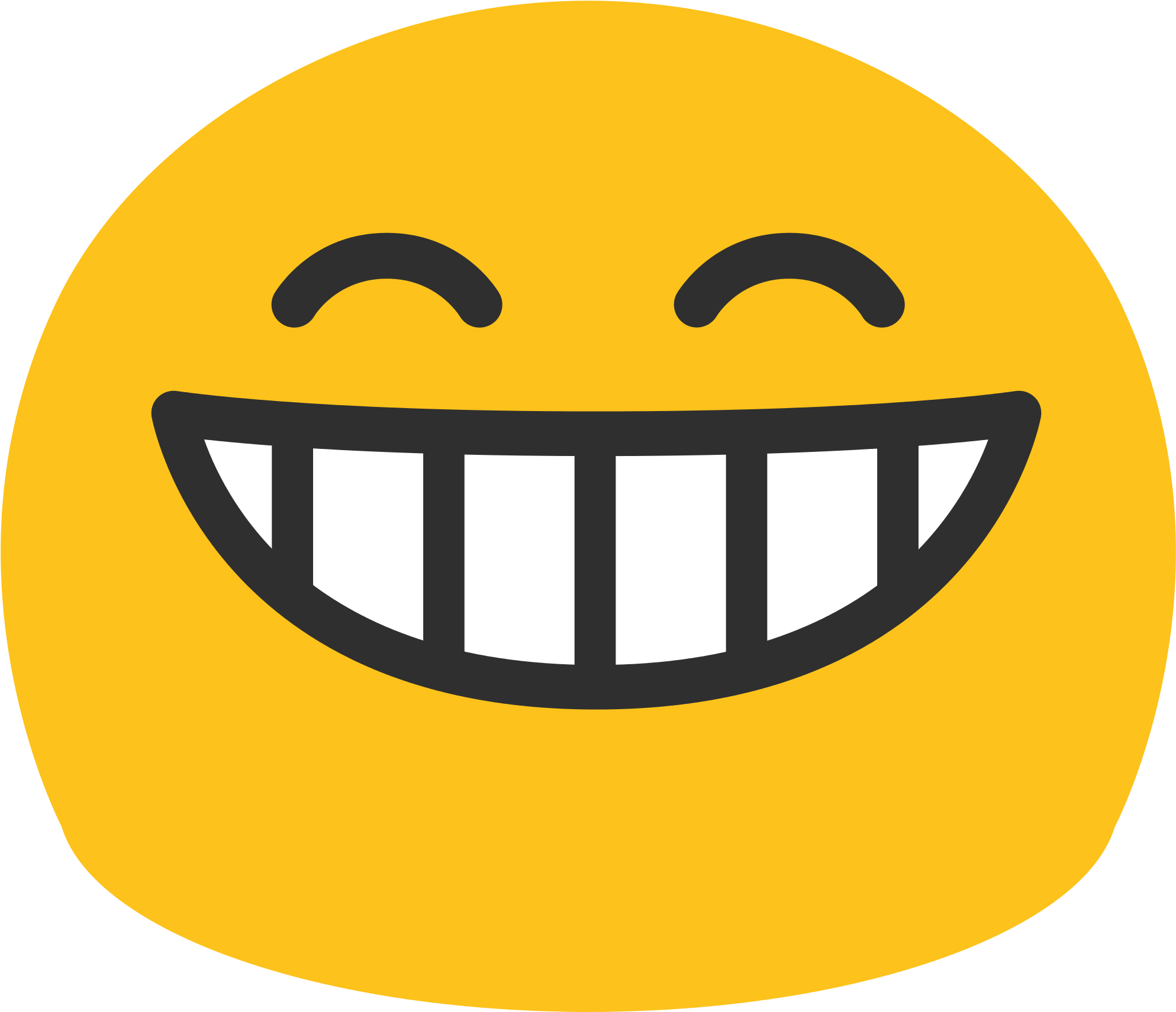 Emoticon Ghost Stickpng Grinning - Smiley Face Emoji Android (2000x2000), Png Download
