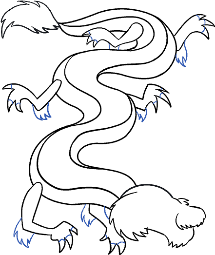 How To Draw A Chinese Dragon - Drawing (678x600), Png Download