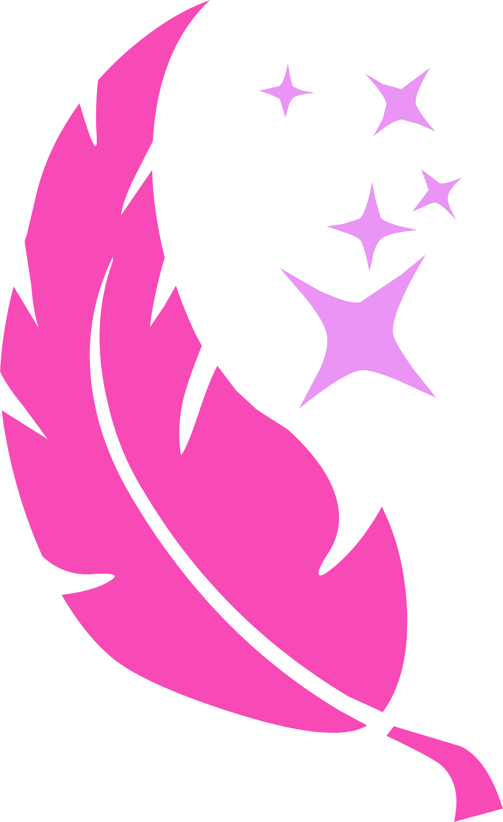 Aip Cm Feather - Mlp Cutie Mark Pink (1763x2880), Png Download