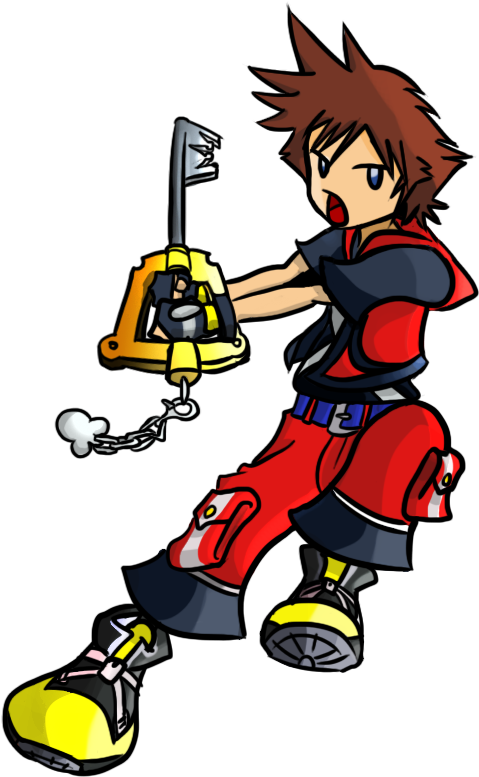 Kingdom Hearts 3d - Chibi Sora Kingdom Hearts (702x848), Png Download