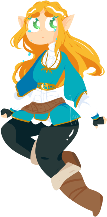Oh Gosh Zelda Is So Cute In The New Game - Triforce (416x750), Png Download