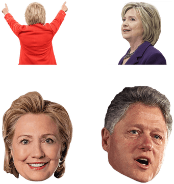 Clinton - Fathead Hillary Clinton Big Head (400x400), Png Download
