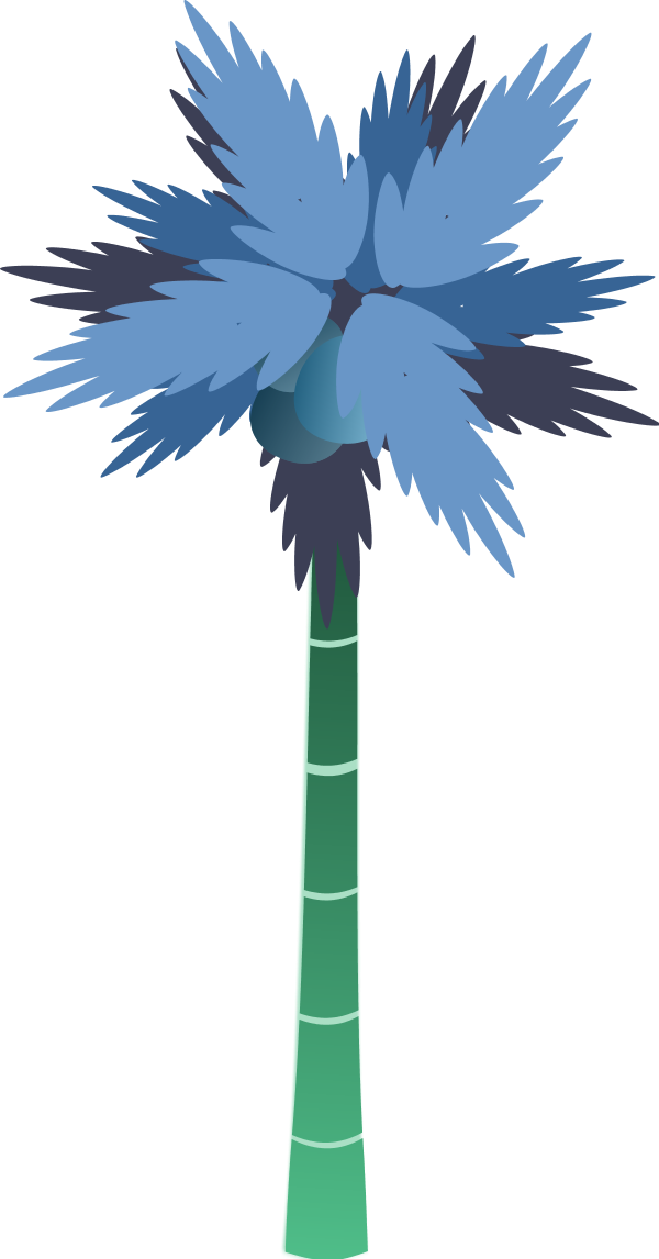 Vector Clip Art - Palm Tree Clip Art (600x1146), Png Download