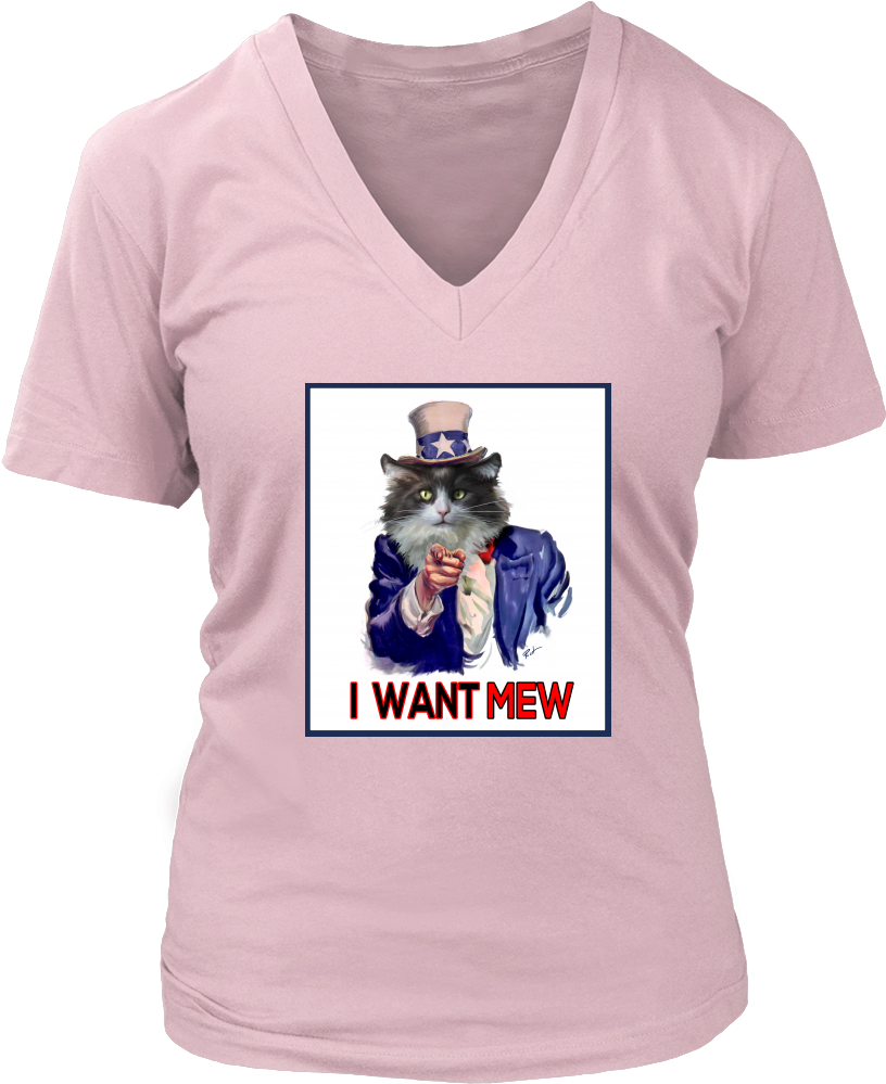 I Want Mew Uncle Sam V-neck - Dragon Rider T Shirt (1000x1000), Png Download