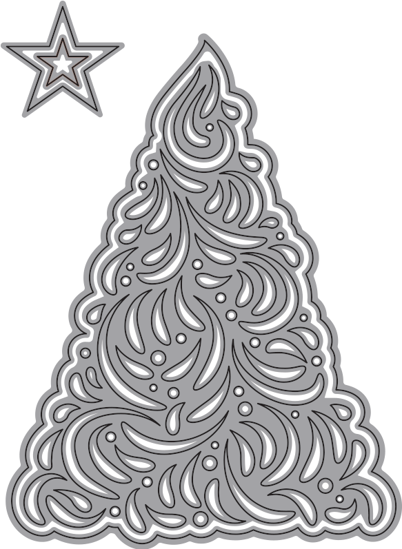 Elegant Christmas Tree (800x800), Png Download