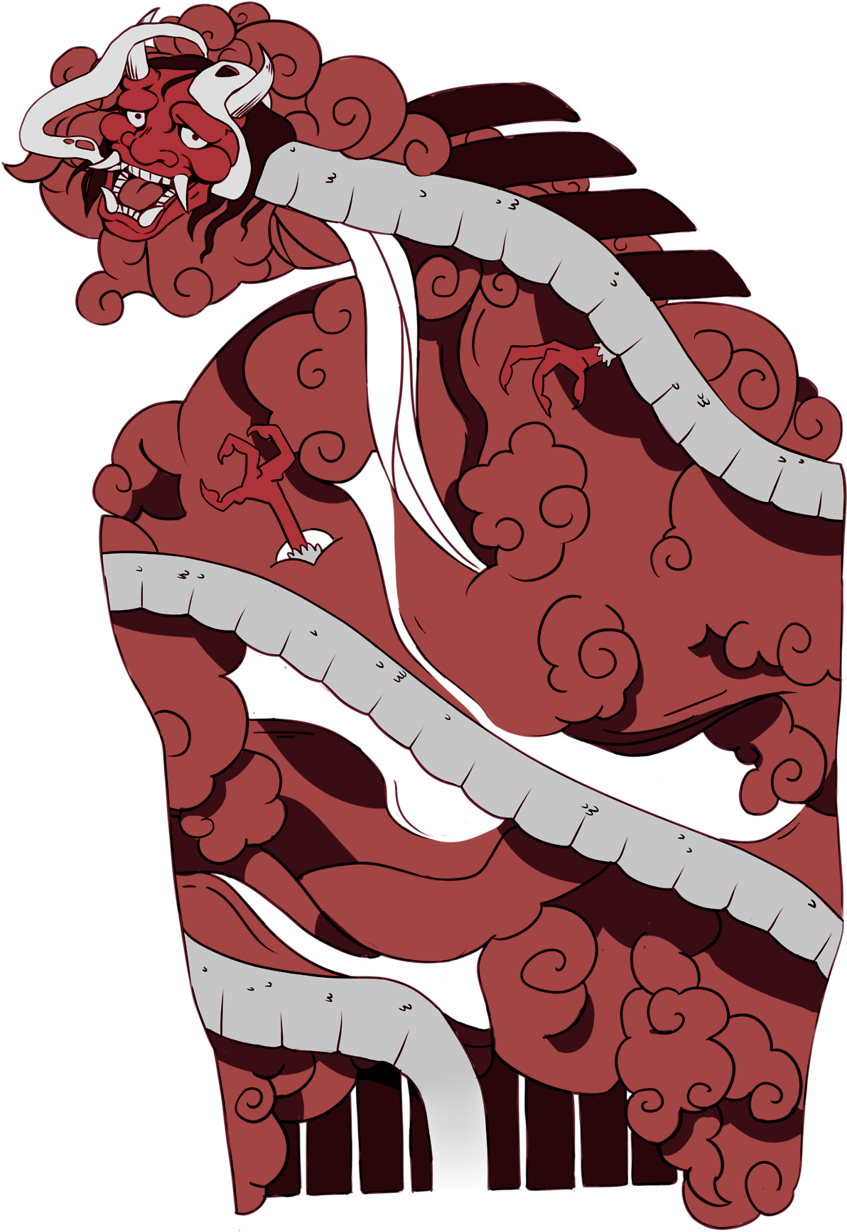 Demon Hanzo Tattoo (1280x1758), Png Download