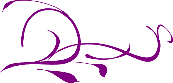 Swirls Clipart Purple - Vine Clip Art (600x287), Png Download