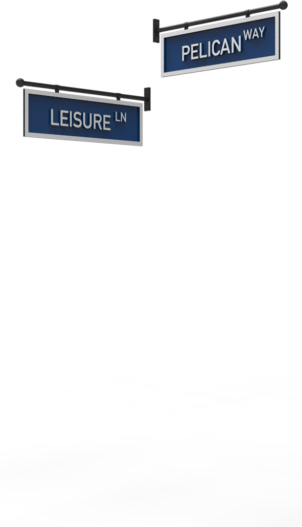Cast Series Yardarm Mount Rectangular Street Sign - Street Sign (590x1200), Png Download
