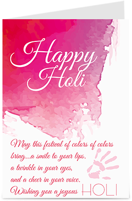 Pink Water Color Holi Greeting Card - Happy 90th Birthday [book] (284x426), Png Download