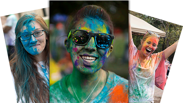Holi - Festival Of Colour People (741x347), Png Download