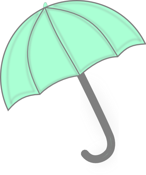 How To Set Use Mint Green Umbrella Clipart (498x595), Png Download