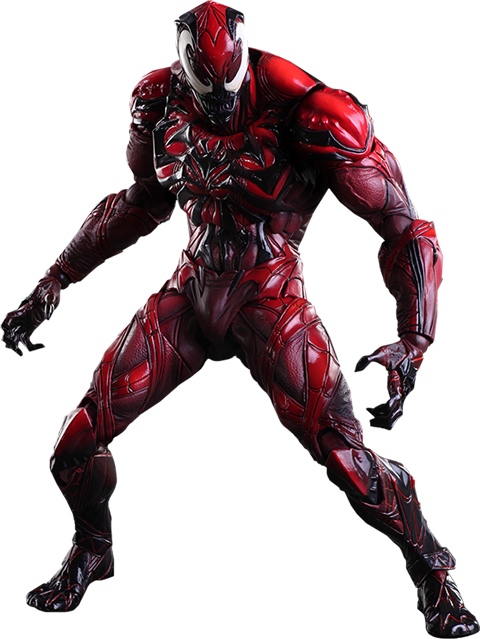 Venom Collectible Figure - Marvel Universe Venom Red Variant Play Arts Kai Action (480x639), Png Download