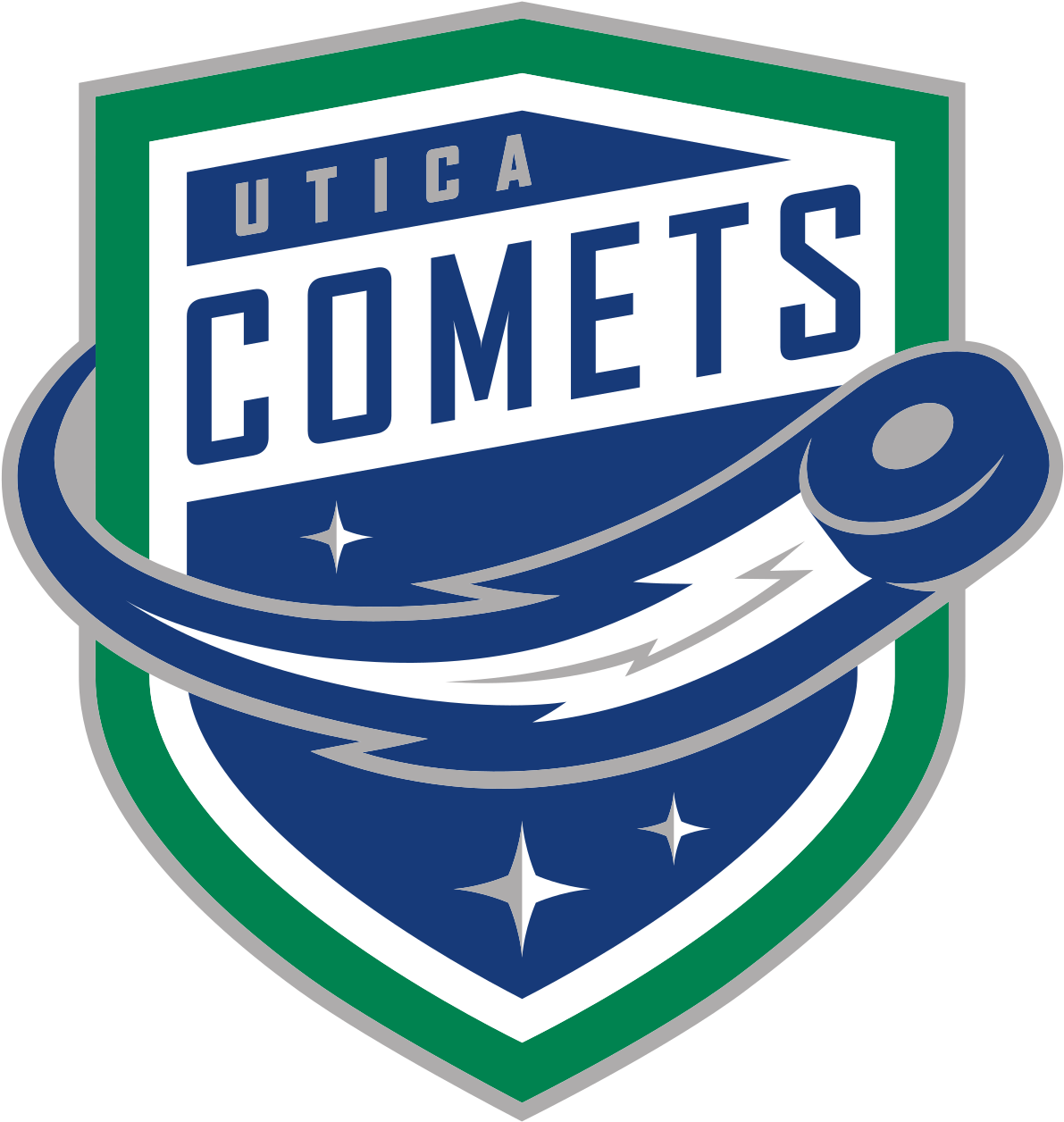 Utica Comets Logo (1200x1265), Png Download