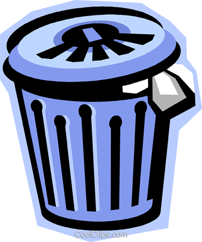 Garbage Can, Waste, Trash Royalty Free Vector Clip - Mülltonne Clipart (401x480), Png Download