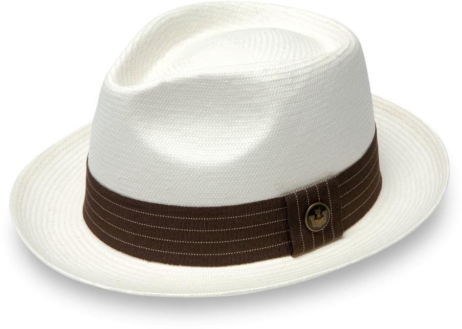Download Snare White Straw Fedora Hat Fedora PNG Image with No