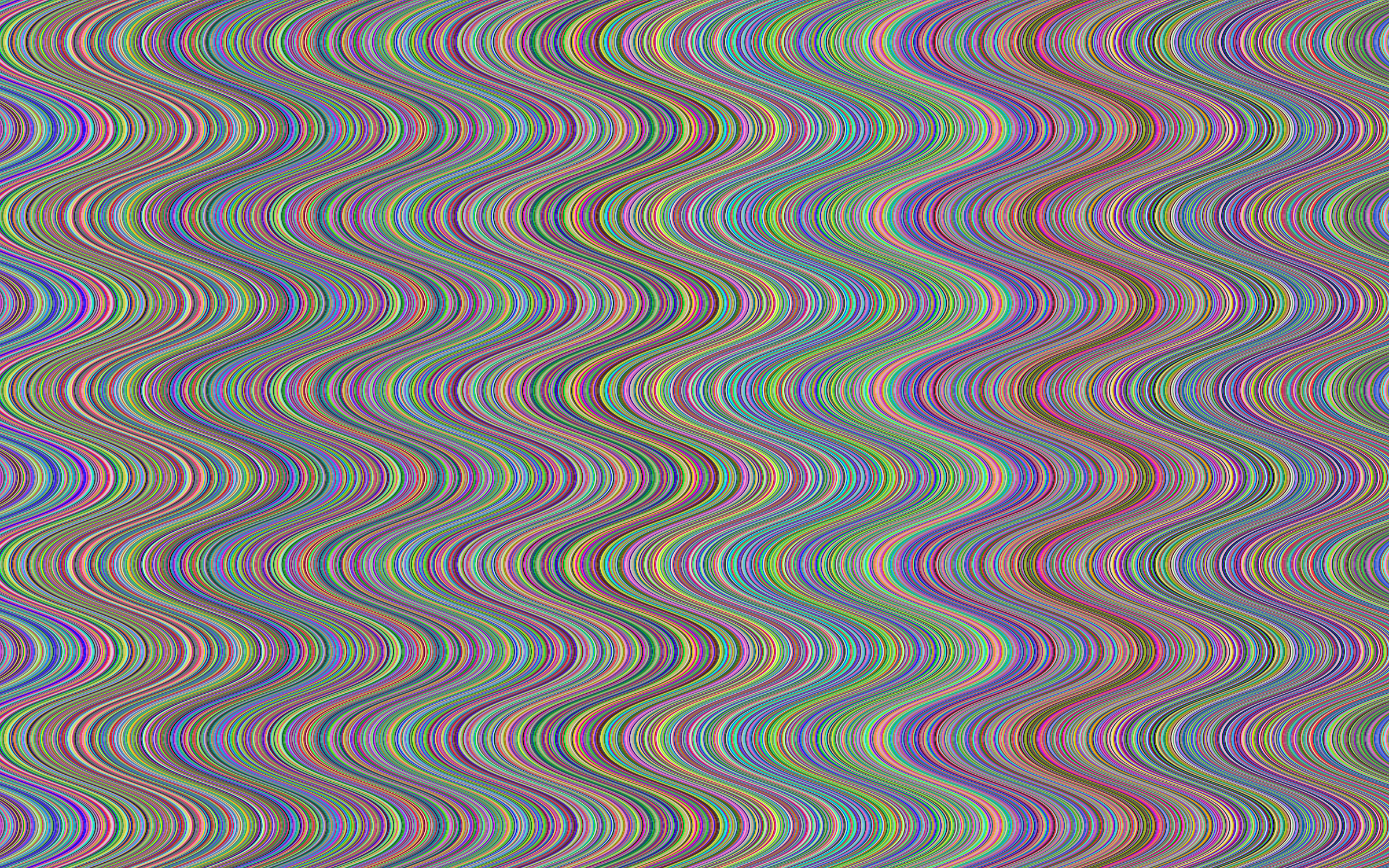 This Free Icons Png Design Of Prismatic Wavy Lines (2400x1500), Png Download