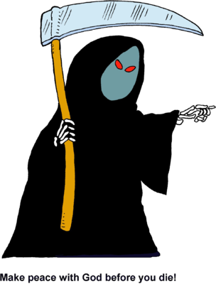 Grim Reaper Clip Art - God Of Death Clipart (304x400), Png Download