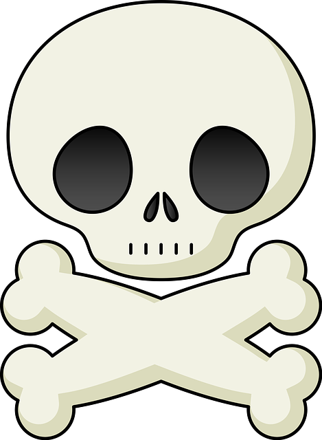 Lovely Skull And Bones Clippings - Skull And Crossbones (438x597), Png Download