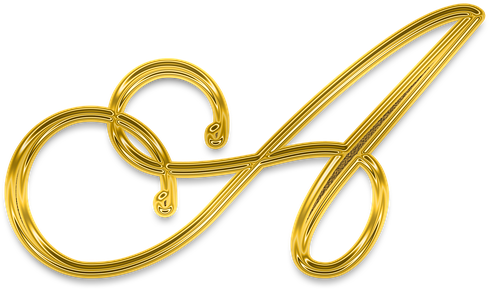 A, Litera, Letter, Gold, Monogram, Decor, Golden - Gold Letter A Png (509x720), Png Download