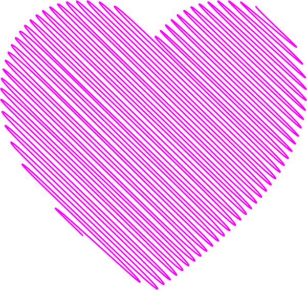 Heart Clipart Scribble - Red Heart Scribble Transparent (600x566), Png Download