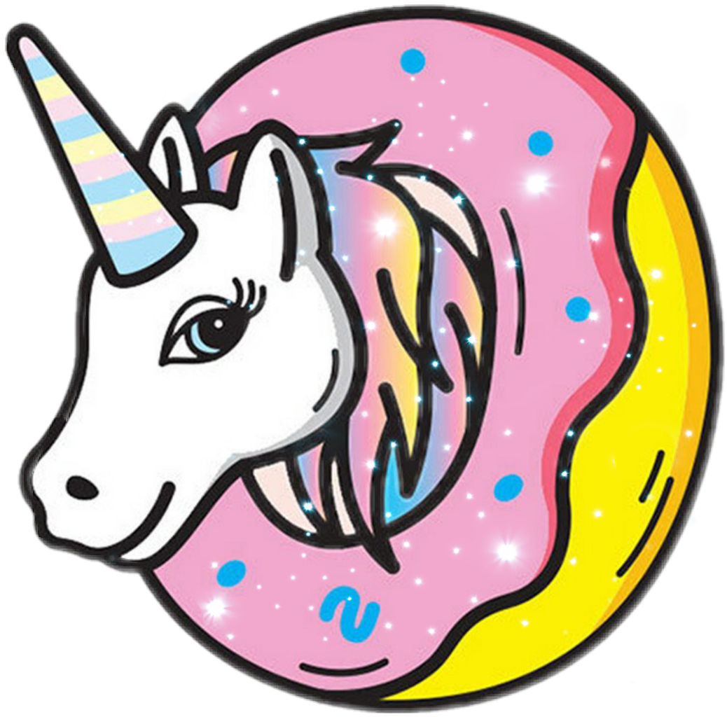Picture Transparent Doughnut Drawing Unicorn - Donut Unicorn Png (1038x1024), Png Download