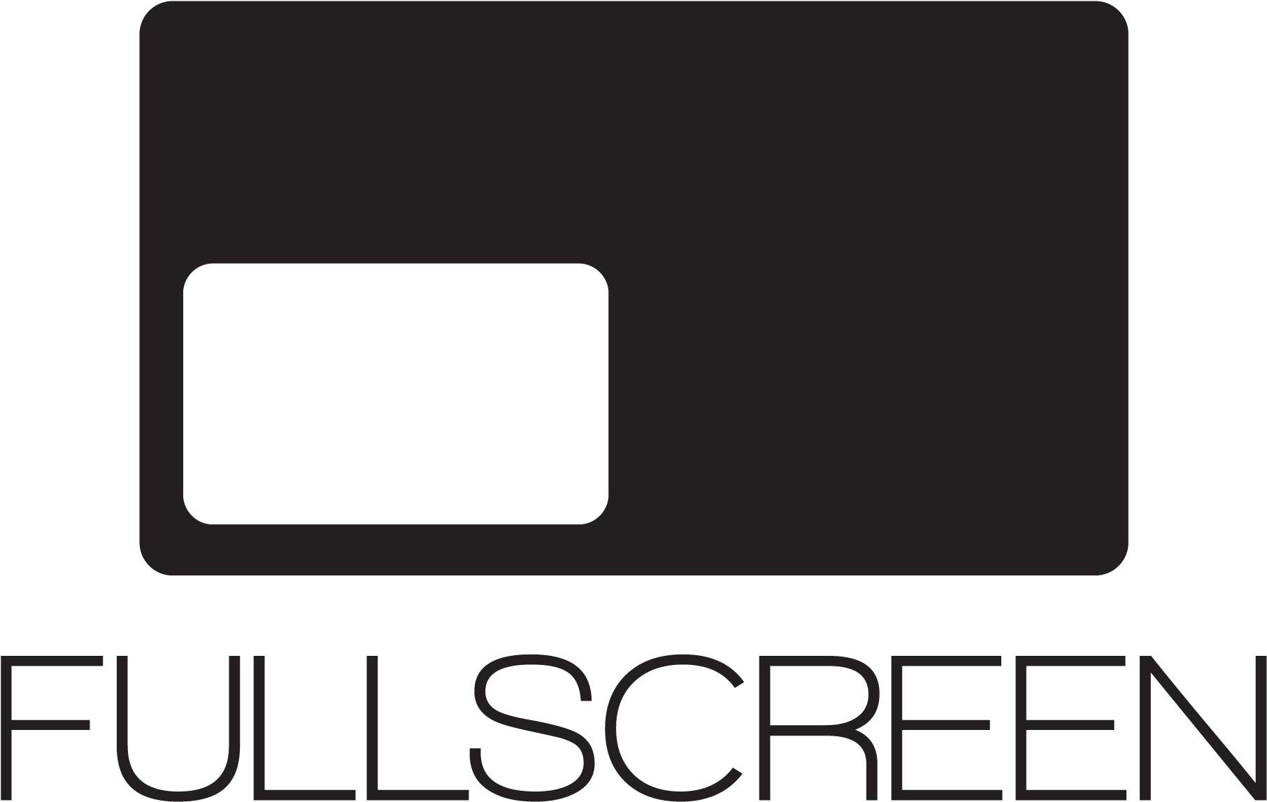 Fullscreen Black Square Logo 01 (1000x1000), Png Download