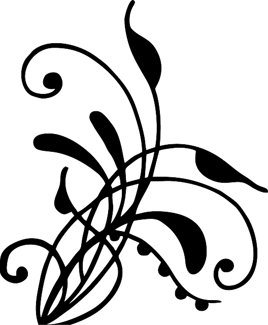 Henna, Vines, Swirl, Artwork, Silhouette, Digital Art - Vines Silhouette Png (528x640), Png Download
