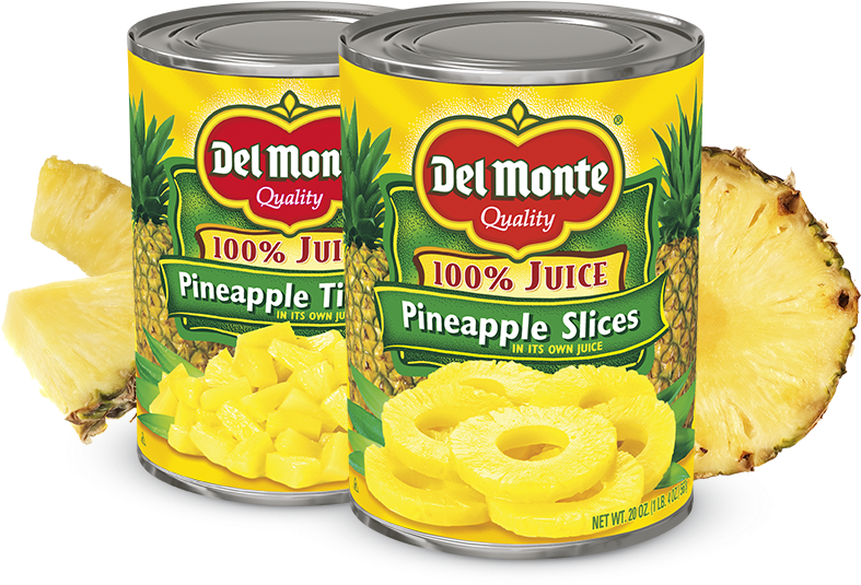 Pineapple - Del Monte Crushed Pineapple In 100% Juice 20 Oz (900x535), Png Download