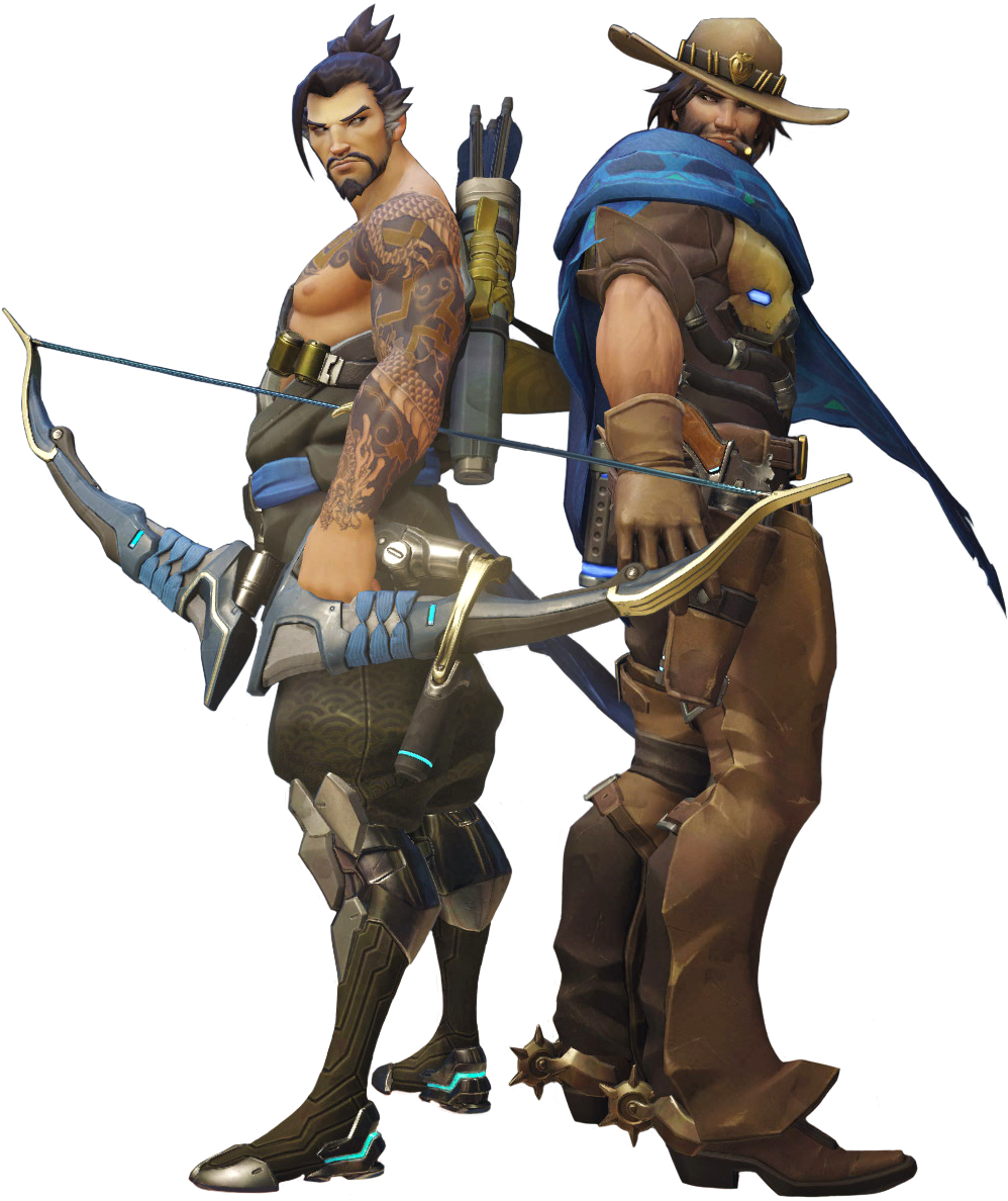 So While Playing Last Night I Noticed That Both Hanzo (1055x1236), Png Download