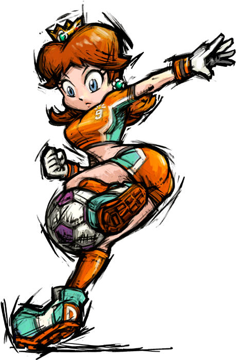 Luigi, Peach, Yoshi, Dk, Wario And Waluigi Are All - Mario Strikers Charged Png (640x794), Png Download