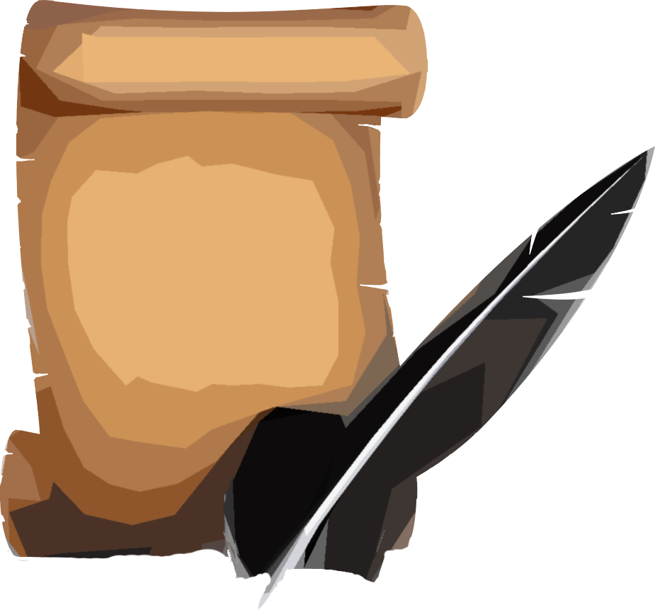 Image - Paper And Feather Pen Png (925x861), Png Download