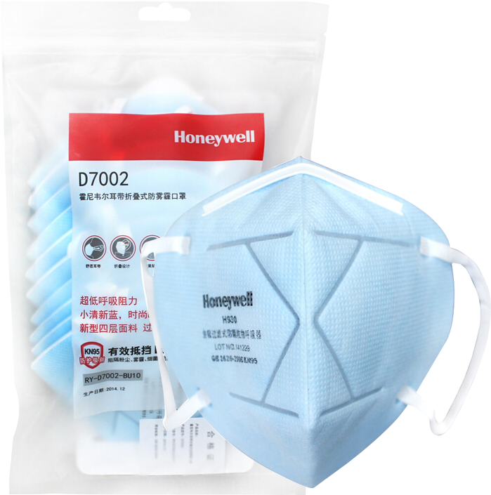 Honeywell Masks Kn95 Ear Wearing D7002 10 Pcs/packs - Bandage (800x800), Png Download