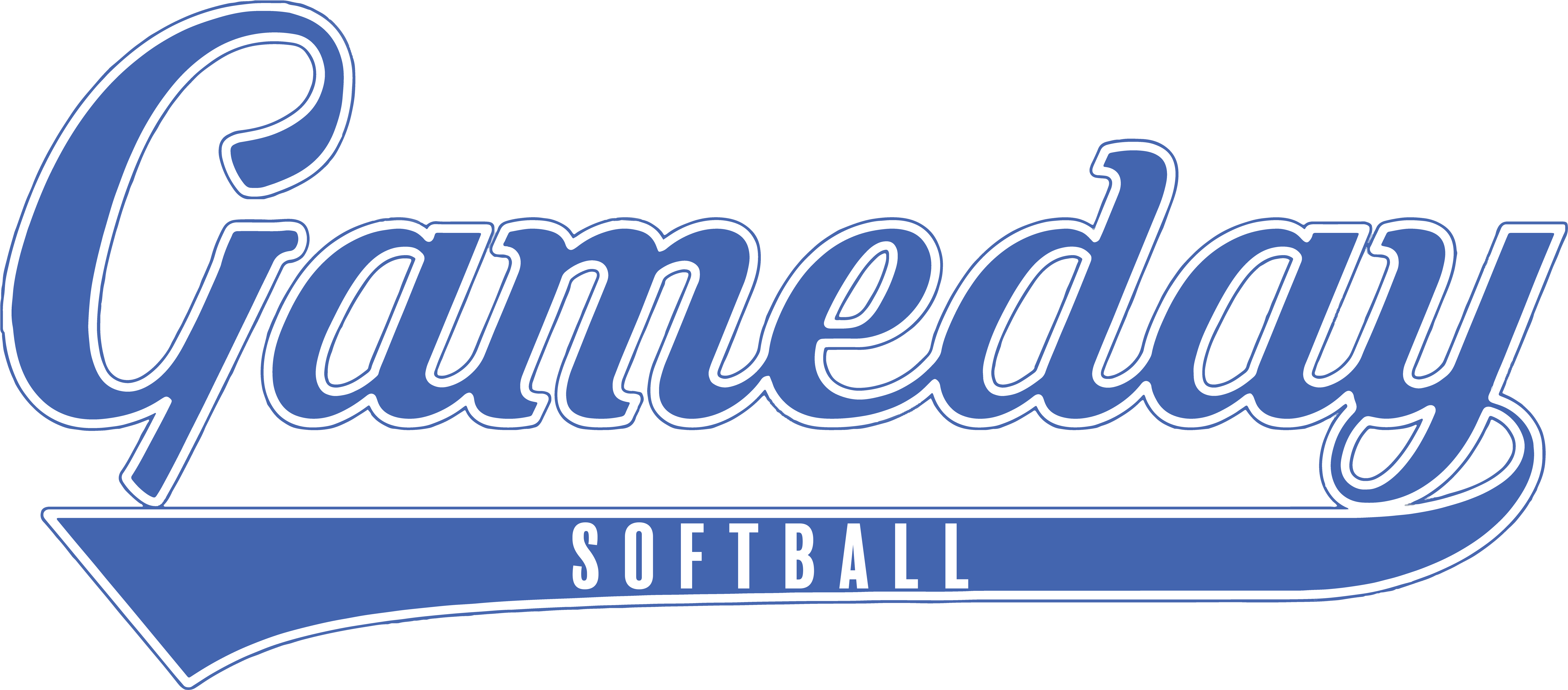 Gameday Softball - Game Day (7430x3255), Png Download