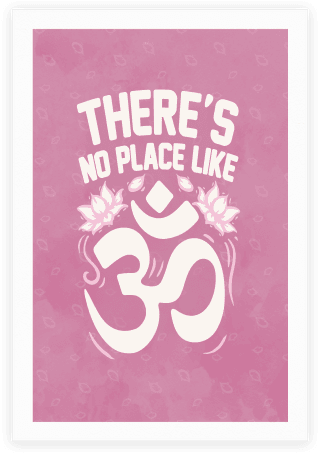 There's No Place Like Om Poster - There's No Place Like Om Tote Bag: Funny Tote Bag From (484x484), Png Download