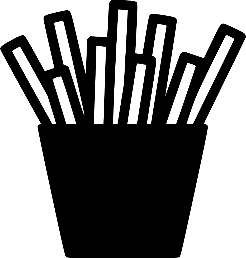 Fries Potato Fast Chips Fry Dish Comments - Fry Svg (932x980), Png Download