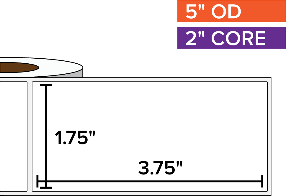 Rectangular Labels, Matte White Paper - Inch (1001x751), Png Download