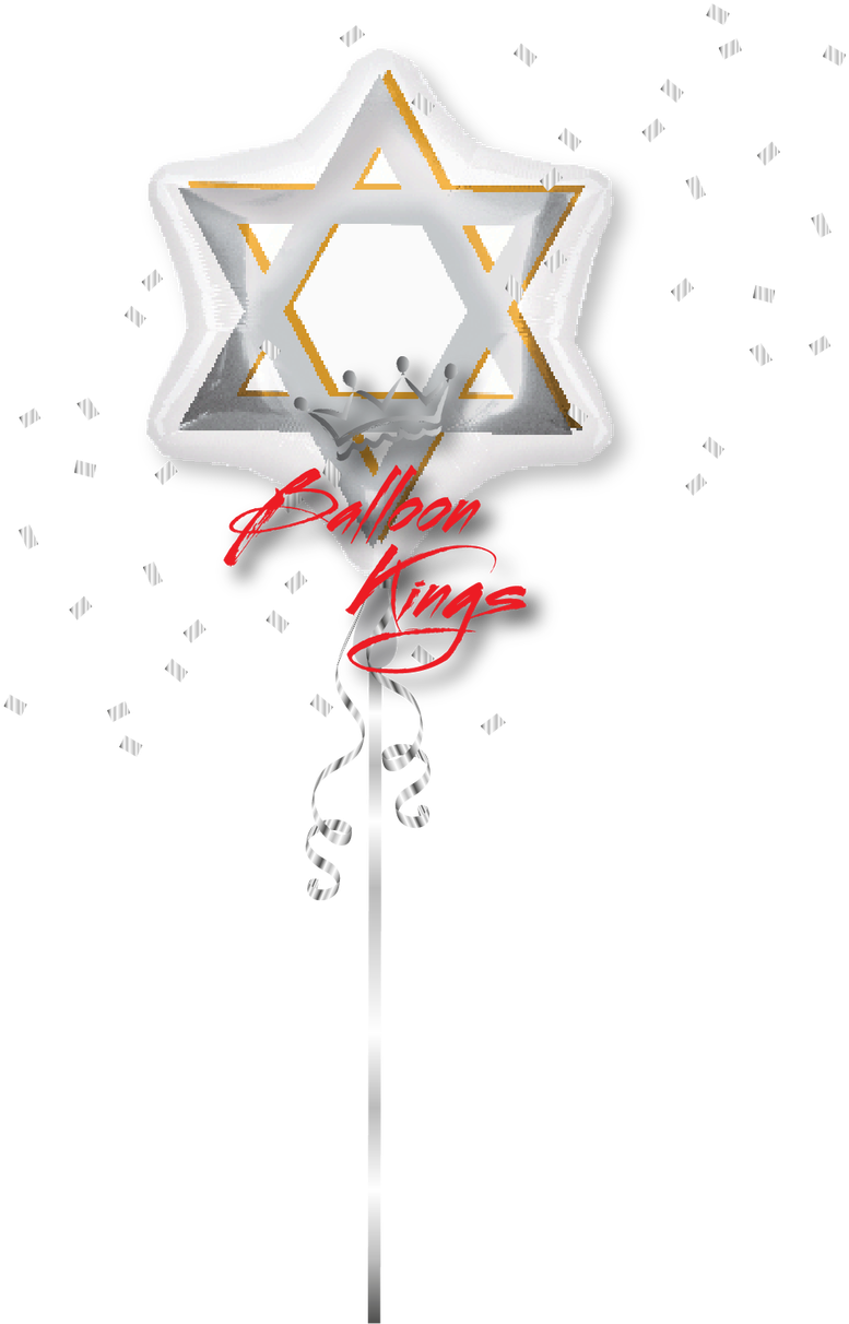 Star Of David - Star Of David 21" Balloon (each) (1068x1280), Png Download