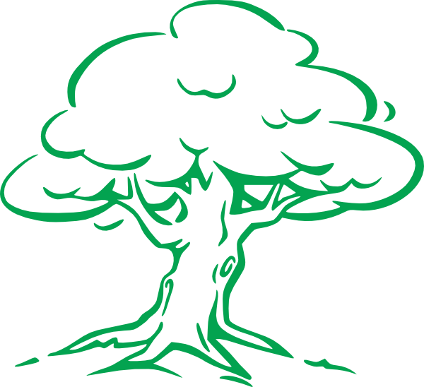 My Oak Tree Clip Art At Clker - Clip Art Tree Black And White (600x548), Png Download