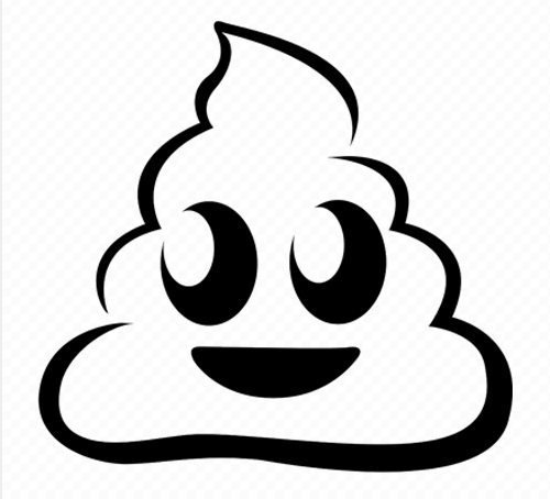 Poop Emoji Decal (500x454), Png Download