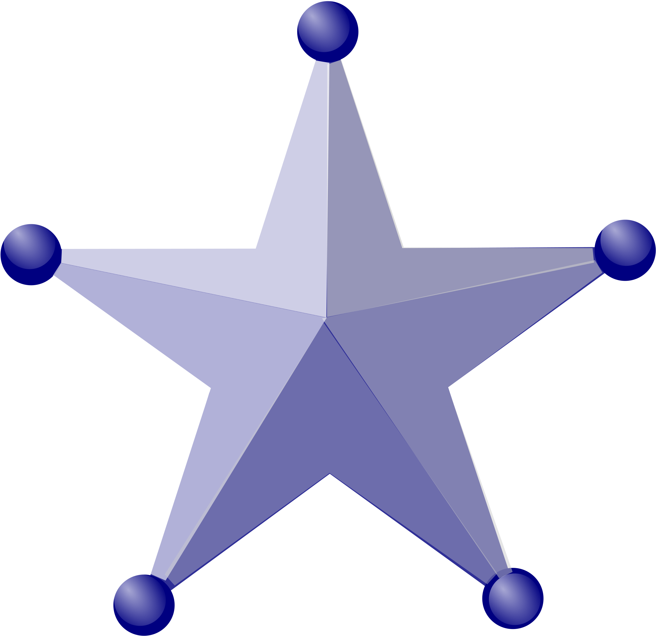 Clipart - 3d Star - Clip Art (2400x2333), Png Download