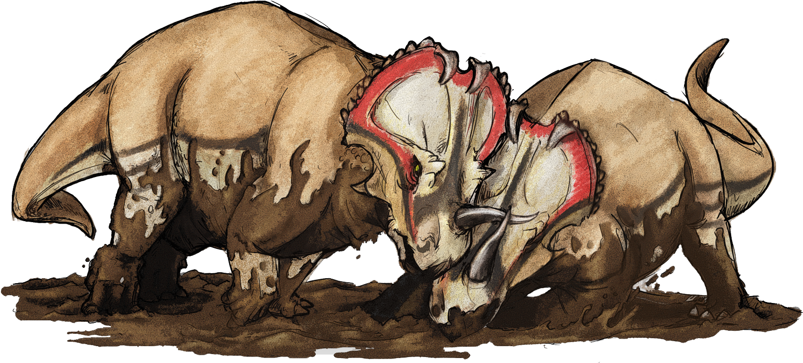 Centrosaurus Dinosaur (1700x808), Png Download